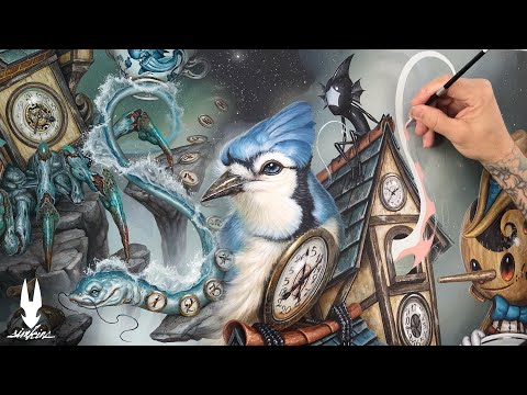 Greg "Craola" Simkins painting "In The Meantime"