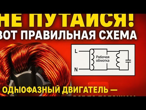 Wiring diagram for 1-phase motor coils