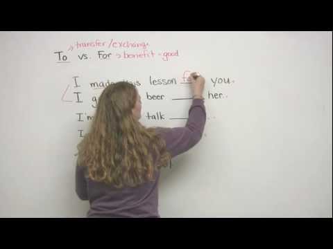 Learn English - TO & FOR