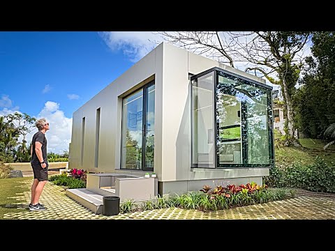 Inside the 500 square foot Prefab Home that travelled 4000 miles!