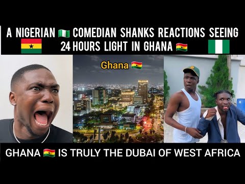 A Nigerian 🇳🇬 Comedian Shanks Reactions Seeing The 24 hours Electricity (light) In Ghana 🇬🇭 