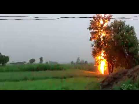 बिजली गिरने का लाइव टेलीकास्ट , देखो आसमान से बिजली कैसे गिरती है ।