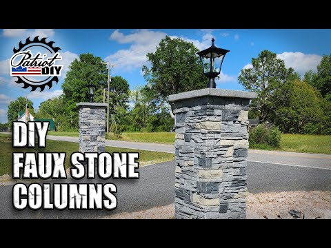 DIY Faux Stone Driveway Columns / GenStone