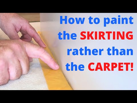 How to Paint the Skirting Board Rather than the Carpet!
