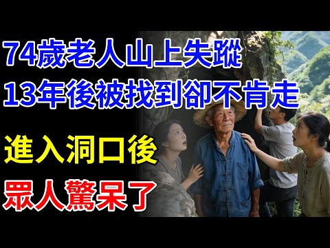 74歲老人山上失蹤，13年後被找到卻不肯走，進入洞口後，眾人驚呆了#生活經驗 #幸福 #人生 #故事 #老年 #退休 #情感 #人生感悟 #養生 #哲理 #老年生活