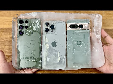 iPhone 15 Pro Max vs Samsung S23 Ultra vs Pixel 7 Pro - Water FREEZE Test! OMG!