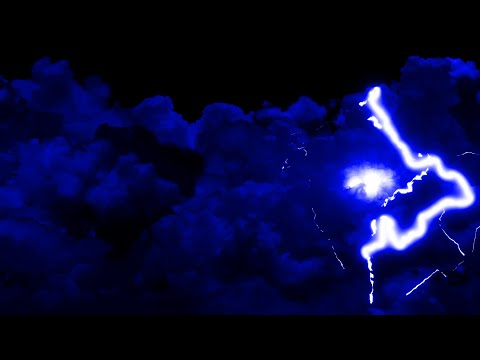 Blue Thunderstorm Animated Clouds 4K Lightning Electric Motion Background Wallpaper Screensaver