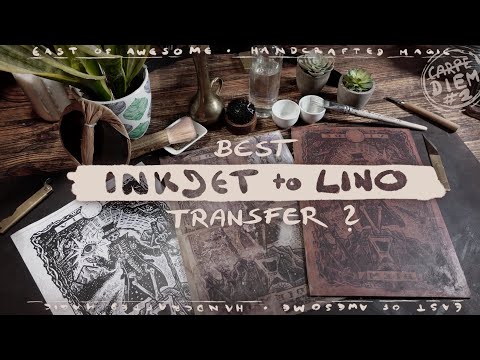 How to Transfer Inkjet Prints to Linoleum for Linocut | Digital Artwork Reference for Printmaking