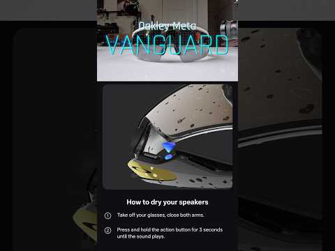 Removing water from your Oakley Meta Vanguard