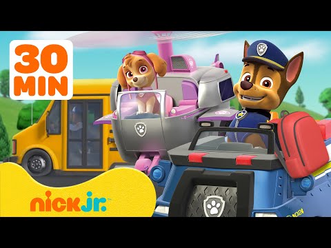 PAW Patrol's Best Back To School Rescues! 🚌🎒 w/ Skye & Chase | 30 Minutes | Nick Jr.
