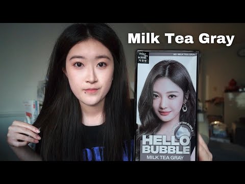 Dying my hair for the holidays! | hello bubble milk tea gray