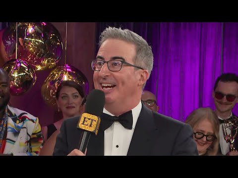John Oliver's 77 Staffers Crash His Emmys Interview After 23rd Win (Exclusive)
