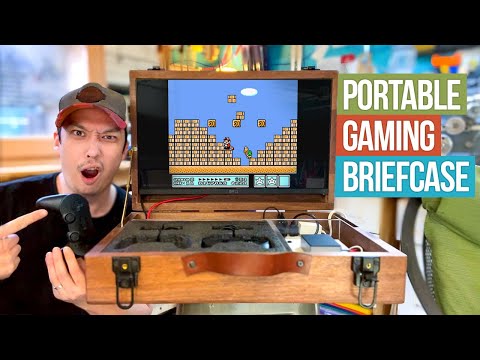 Portable Retro Gaming in a Walnut Briefcase