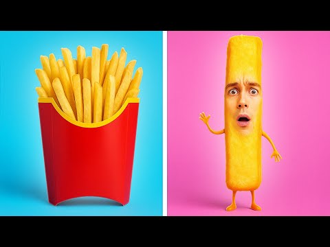 Если бы ЕДА была ЛЮДЬМИ 🍔😂 Забавные жизненные ситуации и комедийные хитрости от 123 GO!