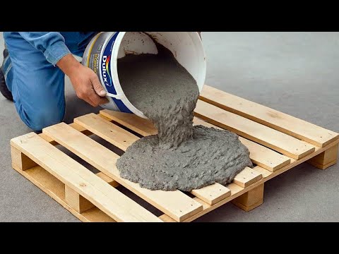 Pour Cement into Wooden Pallets and see what most people don't even imagine happens! Creation Tips