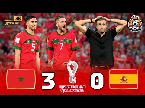 Morocco shocks the world and knocks Spain out of the World Cup [2022]🌟🥶 ● Morocco (3-0) Spain ¦ 4k 💫