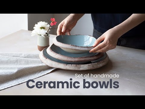 Handmade ceramic bowls step by step | no wheel pottery