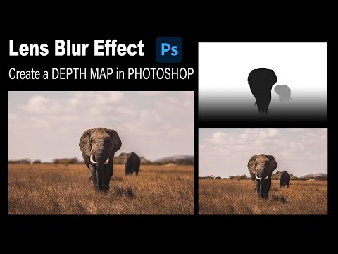 PHOTOSHOP: Create a Realistic Lens Blur Effect (LENS BLUR FILTER): Combined with a Custom DEPTH MAP