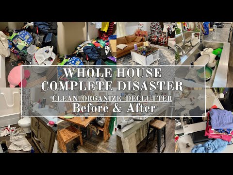 *NEW* WHOLE HOUSE | CLEAN | DECLUTTER | ORGANIZE | COMPLETE DISASTER | BEFORE AND AFTER