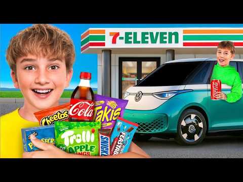 Eating Only GAS STATION FOOD for 24 Hours!