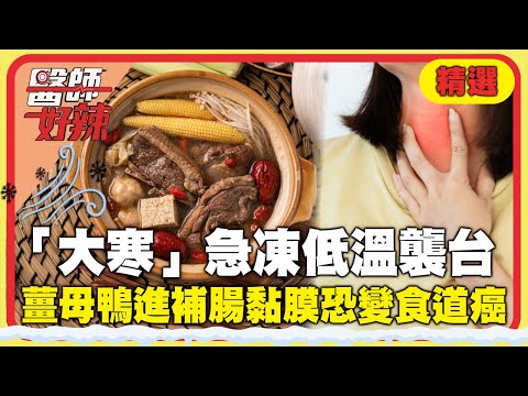 「大寒」急凍低溫襲台!天冷「薑母鴨」進補食道出現腸黏膜恐變食道癌?餐餐吃藥燉釀「急性胰臟炎」指數飆到6000!【#醫師好辣】精選