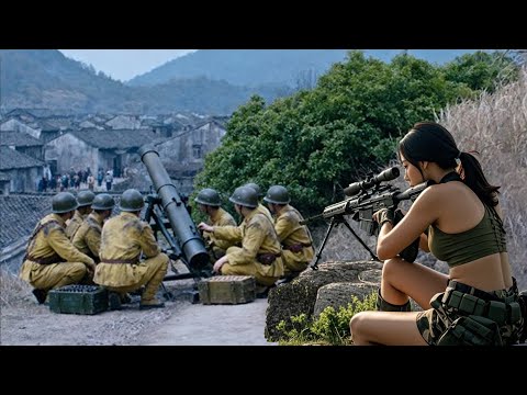 Japanese troops fire wildly, but their artillery is wiped out instantly by a sniper of Eight Route!