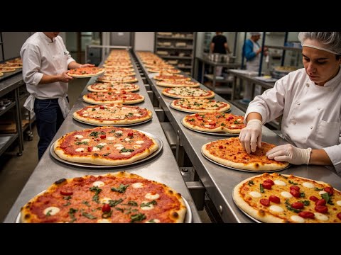 How Pizza Is Made in a Factory | The Automated Journey of a Factory Pizza