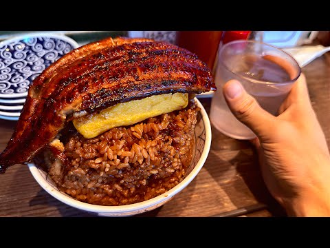 Eating Tokyo's MASSIVE Eel and Egg Tower at Izumo!