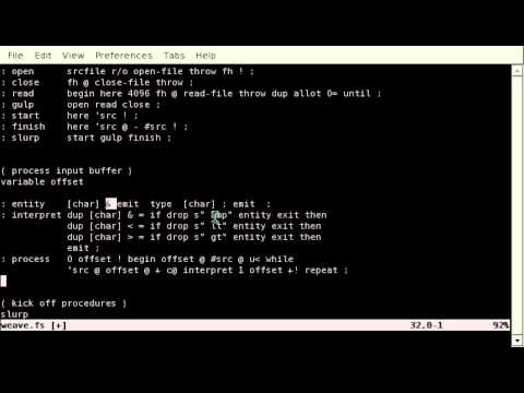 Over the Shoulder 1 - Text Preprocessing in Forth