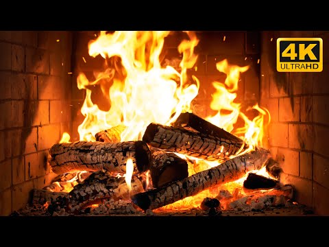 🔥 Cozy Crackling Fireplace (24/7) LIVE with Natural Fire Sounds and Burning Logs for Cozy Christmas