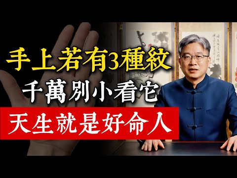手上若有這3種「吉相」之一，別再為眼前氣餒，它預示著你注定不凡。