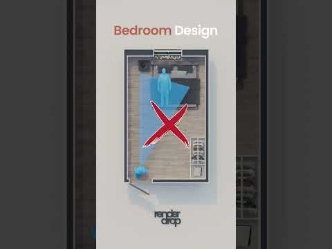 Privacy and Comfort Combined 👗 Bedroom Layout Makeover🚪 #interiordesign #floorplan #bathroom