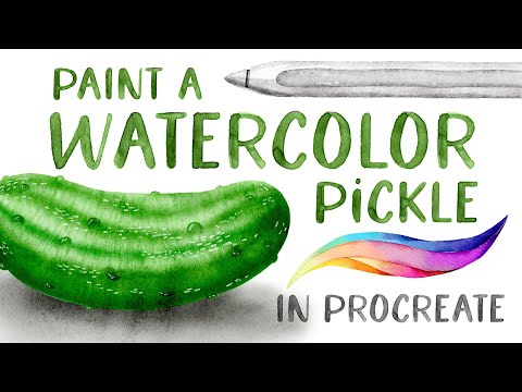 Paint a Watercolor Pickle in Procreate // Watercolor Wonder Tutorial
