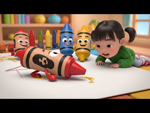 Five Little Crayons Draw Draw Draw | Nursery Rhymes for Kids & Baby Songs