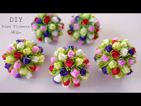 🌷 FOAMIRAN FLOWERS 🌷 ELASTIC BANDS WITH FLOWERS 🌷