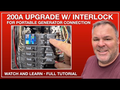 Electric Service Upgrade to 200 Amps w/ Manual Interlock Transfer Switch for Portable Generator