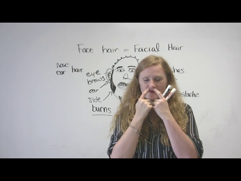 English Vocabulary: The face & hair