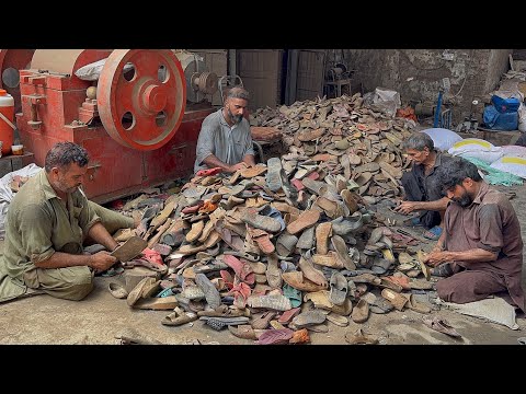 Recycling Process of Waste Shoes into New Footwear | incredible Recycling Transformation