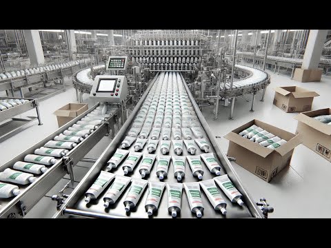 Process of Making Tooth Paste. Tooth Paste Factory in Korea