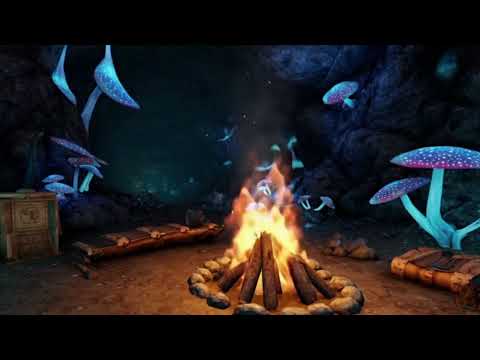 Fantasy Campfire Cave Ambience HD