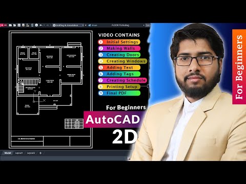 AutoCAD Simple Floor Plan Tutorial for Beginners | Explained in Hindi