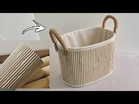 Unbelievable! How to DIY basket with cardboard! Organizer basket ideas
