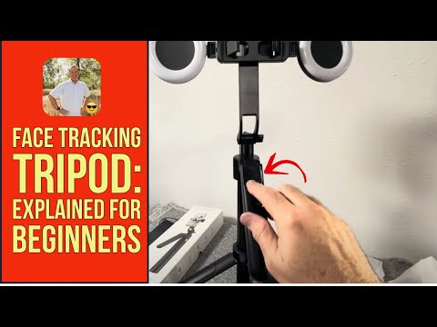 yAyusi Extendable Auto Face Tracking Tripod 360° Rotation with Light, No App, 70.9" Motion Sensor
