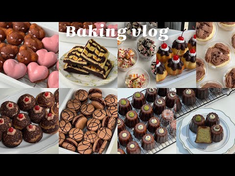(1시간) 잠들기 전 보기 좋은 홈베이킹 브이로그 영상 모음 6 / 선물용 베이킹, 까눌레, 초코디저트, 쫀득쿠키_baking vlog, dessert vlog, 베이킹브이로그