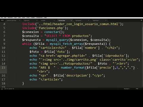 Carrito de compras con PHP