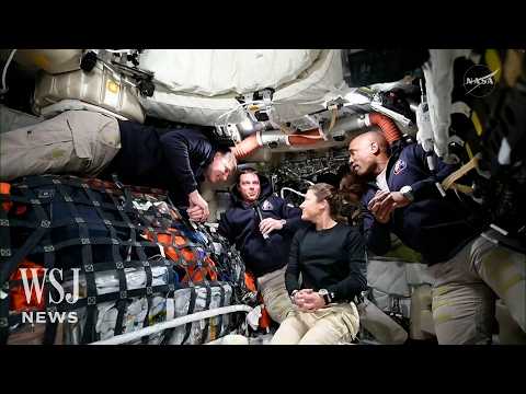Artemis II Crew Hails ‘Herculean Effort’ After Leaving Earth’s Orbit | WSJ News