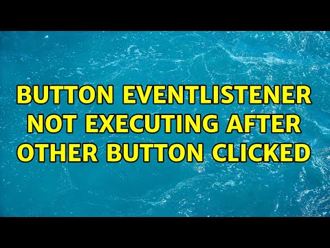 Button eventlistener not executing after other button clicked