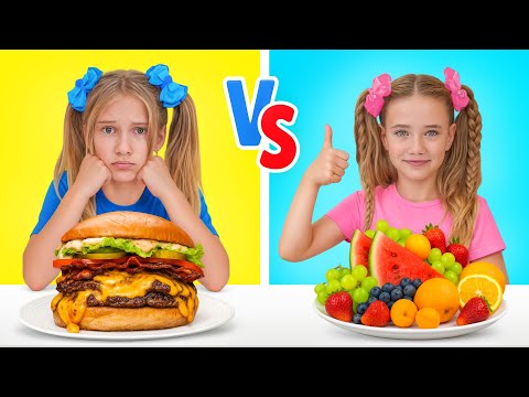 Kids show good habits and healthy eating