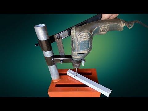 Cách Tự chế máy khoan bàn mini từ sắt vụn đơn giản hiệu quả - How to make a real drill press