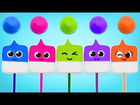 Shark Family Clay Making & Cracking | Colors & Shapes | Preschool Toddler Video